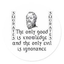 Socrates Round Stickers