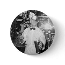 Soda Jerk, 1930s Pinback Button