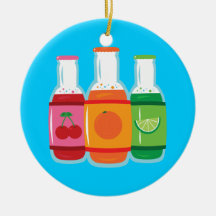 Soda Pop Bottles Ornament