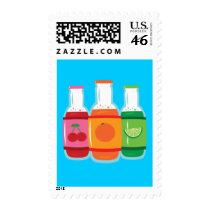 Soda Pop Bottles Stamp
