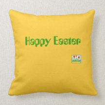 Sofa cushion yellow - fond Easter/Happy Easter Pillow