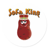 Sofa King Couch Potato stickers