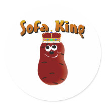 Sofa King Couch Potato stickers