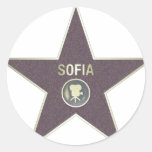 SOFIA-MOVIE-STAR ROUND STICKER