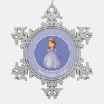 Sofia the First 2 Snowflake Pewter Christmas Ornament