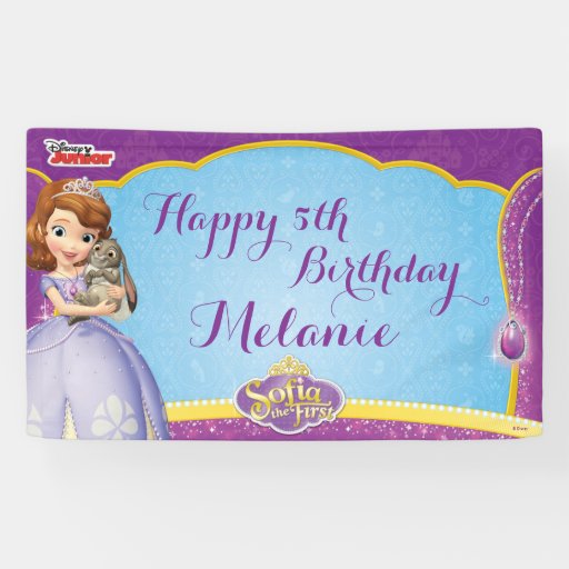 Sofia The First Birthday Banner Zazzle Sofia The First Birthday Banner Zazzle