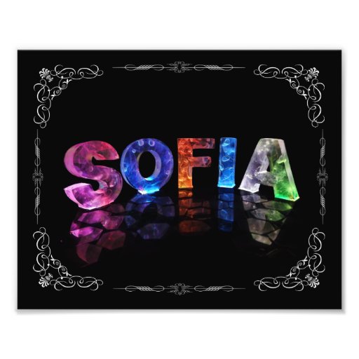 Was Bedeutet Der Name Sofia Sofia - The Name Sofia in 3D Lights (Photograph) | Zazzle