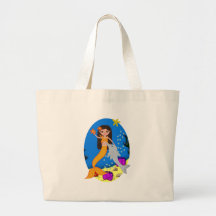 Sofia the Orange Mermaid and Dolphin Tote Bag