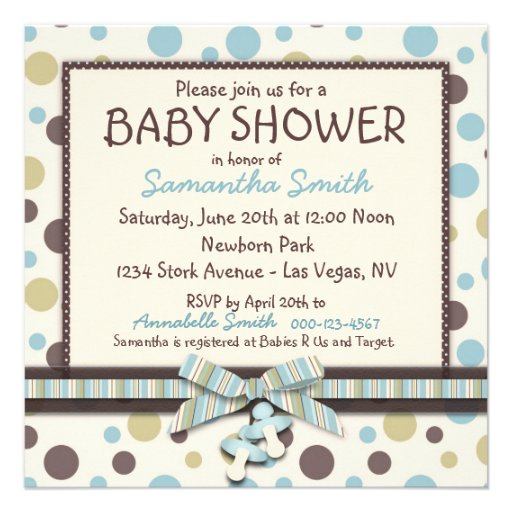 Soft as a Teddy Bear Invitation Square