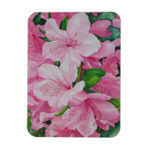 Soft Azaleas Rectangle Magnet