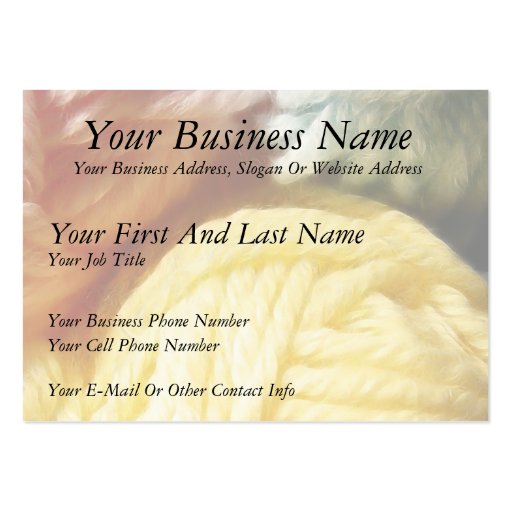 Soft Balls Of Yarn Business Card (front side)