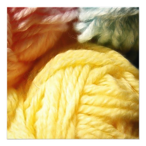 Soft Balls Of Yarn Custom Invitation