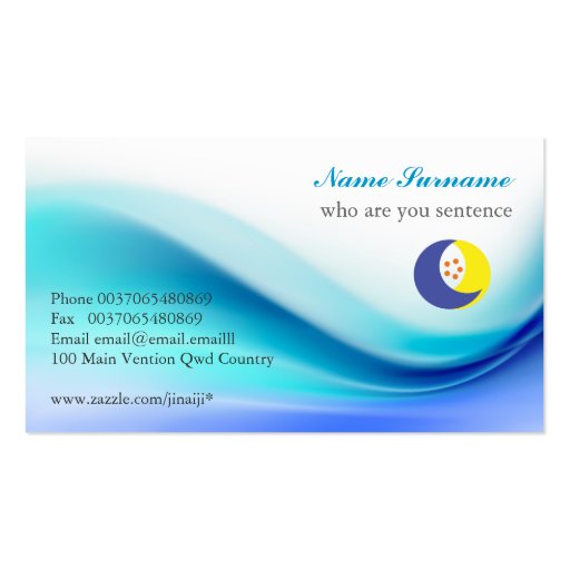 soft blue business card