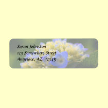 Soft Blue Hydrangea Flower Address Label labels