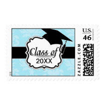 soft blues lovely damask postage stamps