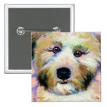 Soft coated wheaten terrier adorable unique art pinback buttons