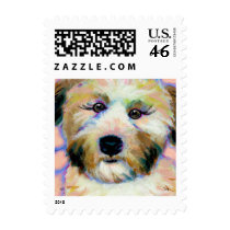 Soft coated wheaten terrier adorable unique art stamps