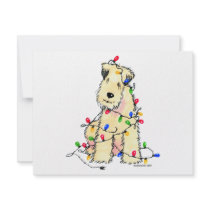 Soft Coated Wheaten Terrier - Christmas invitations