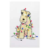 Soft Coated Wheaten Terrier - Christmas Stationery Design