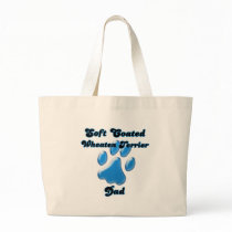 Soft Coated Wheaten Terrier Dad Blue Pawprint bags by GreyWolfCreation Soft Coated Wheaten Terrier Dad Blue Pawprint bags