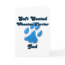 Soft Coated Wheaten Terrier Dad Blue Pawprint cards