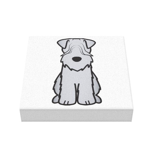 Soft Coated Wheaten Terrier Dog Cartoon Canvas Print | Zazzle