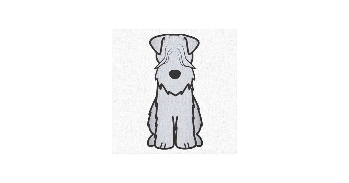 Soft Coated Wheaten Terrier Dog Cartoon Canvas Print | Zazzle