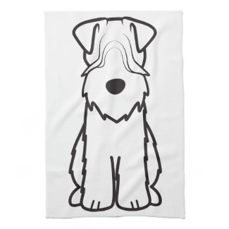 Soft Coated Wheaten Terrier Dog Cartoon Hand Towel