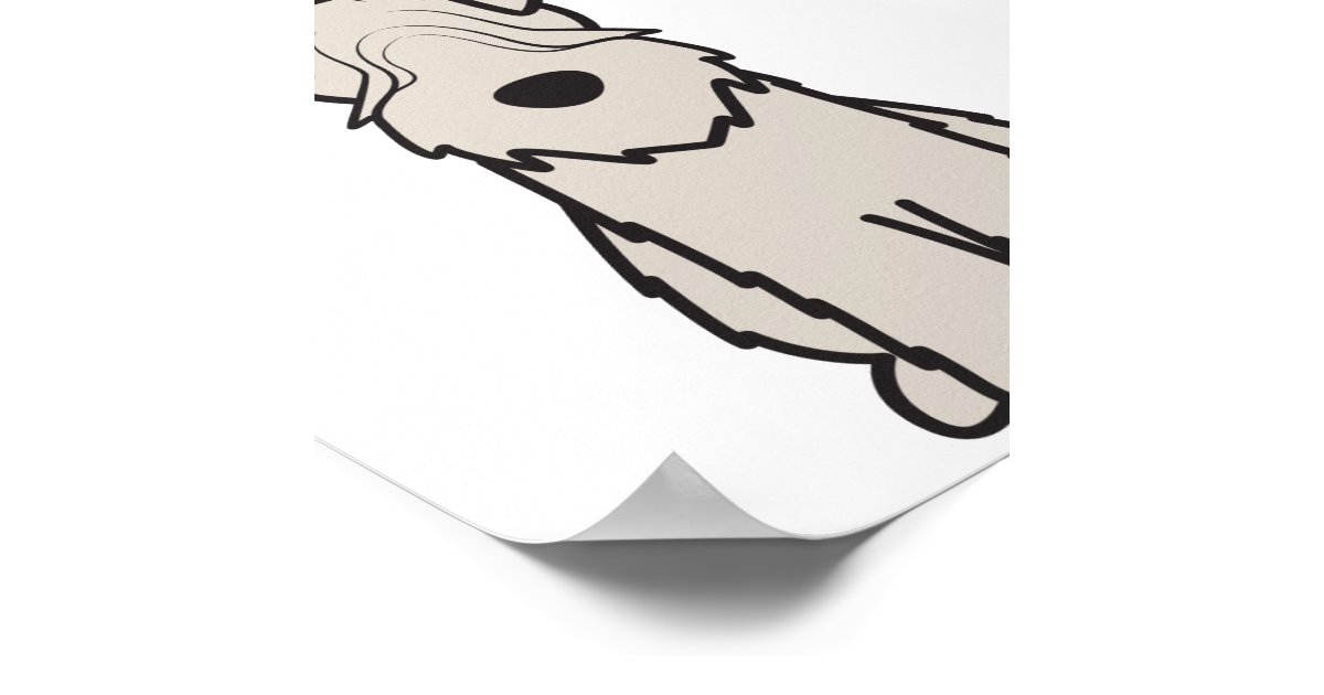 Soft Coated Wheaten Terrier Dog Cartoon Poster | Zazzle