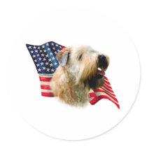 Soft Coated Wheaten Terrier Flag stickers