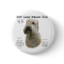 Soft Coated Wheaten Terrier History Design buttons by GreyWolfCreation Soft Coated Wheaten Terrier History Design buttons