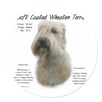 Soft Coated Wheaten Terrier History Design stickers