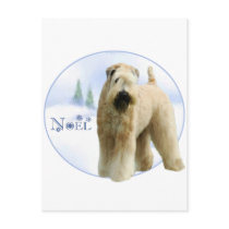 Soft Coated Wheaten Terrier Noel postcards by GreyWolfCreation Soft Coated Wheaten Terrier Noel postcards