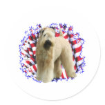 Soft Coated Wheaten Terrier Patriot Sticker