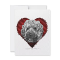 Soft-Coated Wheaten Terrier with Heart Custom Invitations