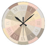 Soft Creamy Pastel Damask Subtle Elegance Wallclock