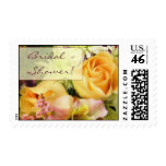 Soft flower arrangement bridal shower stamp