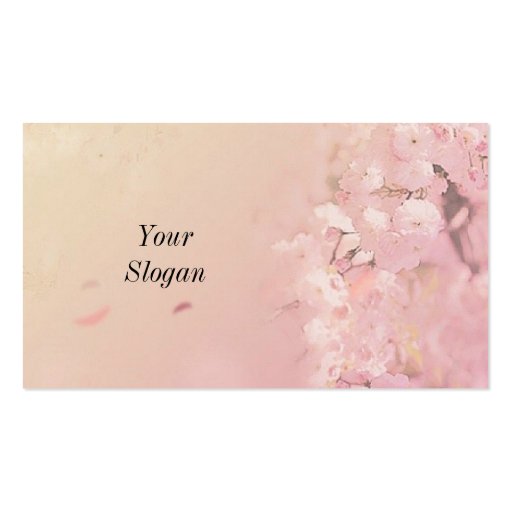 Soft Flowers Business Card Templates (back side)