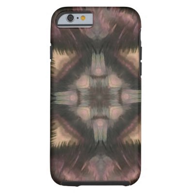 Soft Fluffy Mauve Teal Feather Mandala iPhone 6 Case