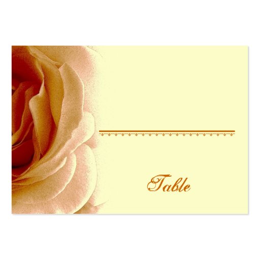 Soft Gold Rose Place Card - Anniversary Party Business Card Template (front side)