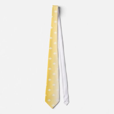 Soft Gradient Fleur de Lis Light Gold Wedding Tie by dizzypixels