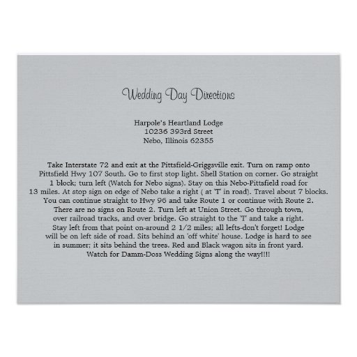 Soft Gray Directions Personalized Announcements