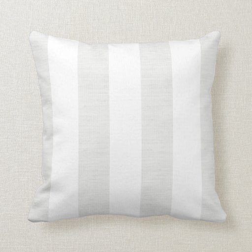 Soft Gray Linen Look Stripes Throw Pillow Zazzle