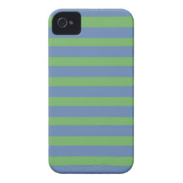 Soft Green and Periwinkle Striped Pattern iPhone 4 Covers