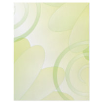 Soft green floral design flyers