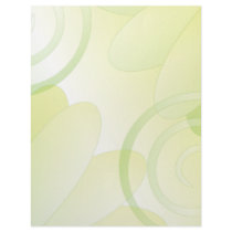 Soft green floral design letterhead