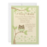 Soft Green Owl Baby Shower Invitation
