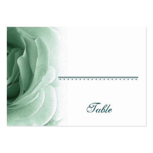 Soft Green Rose Place Card - Wedding Party Business Card Templates