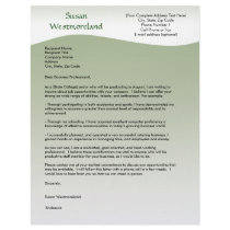 Soft green Wave Custom Cover Letter Template letterhead by cutencomfy Soft green Wave Custom Cover Letter Template letterhead