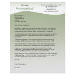 Soft green Wave Custom Cover Letter Template Letterhead Design
